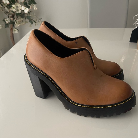 Dr. Martens CORDELIA Leather Slip On Chunky Booties EUC 90s Y2K - Picture 1 of 9